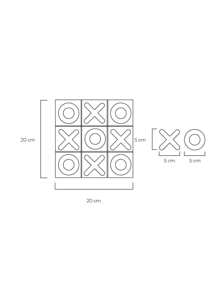 Vesta Home - Tic Tac Toe - 20 x 20 cm