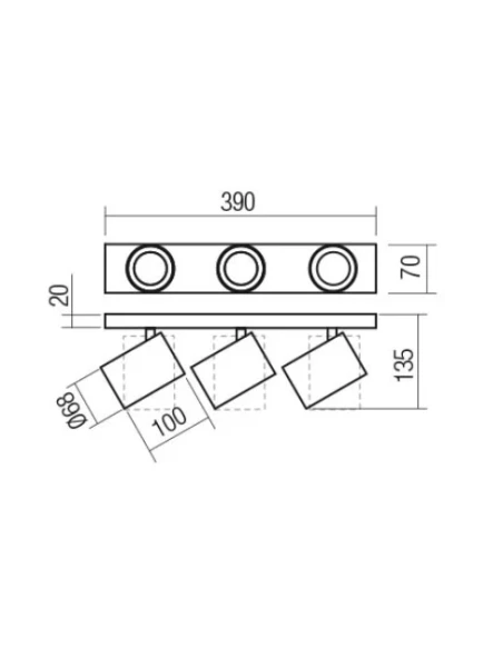 Redo Group - Corinth Miniproiettore Orientabile Triplo