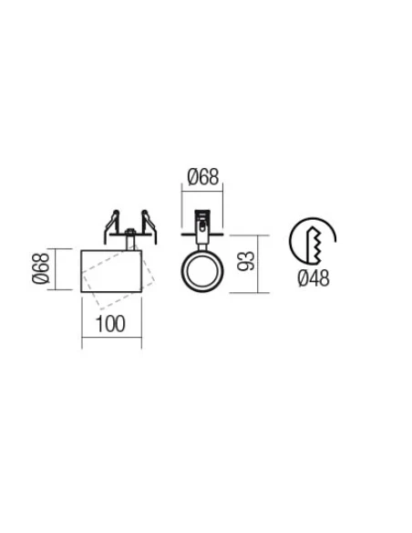 Redo Group - Corinth Miniproiettore Orientabile a Semincasso