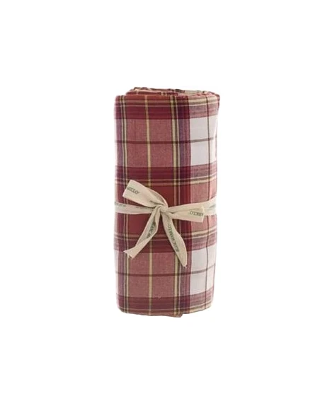 Blanc MariClò - Tovaglia Zucche di Sogno Tartan Rosso- 140 x 180 cm