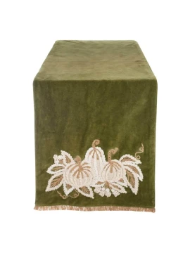 Blanc MariClò - Embroidered Pumpkin Dream Runner - 50 x 140 cm