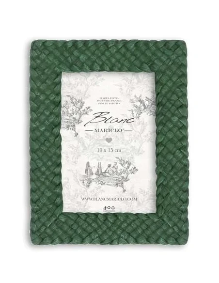 Blanc MariClò - Amor et Memoria Weaving Photo Frame - Green