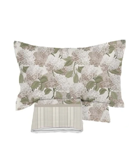 Blanc MariClò - Completo Letto Tropicale Ortensie Rose Collection - Ortensie