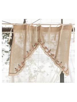 Blanc MariClò - Curtain with Valance and Flowers - Madama Butterfly