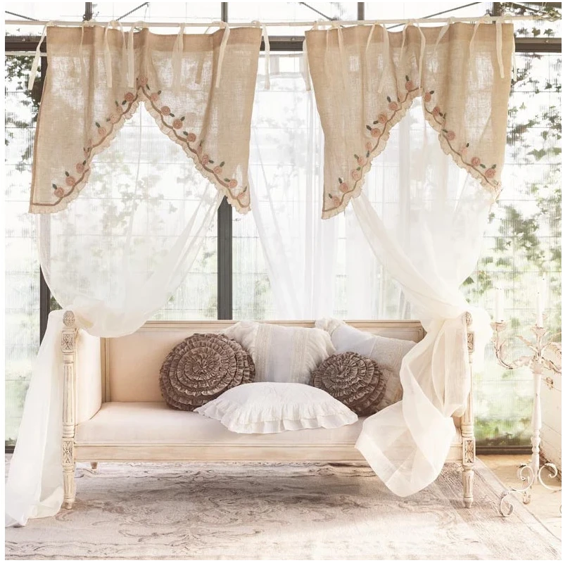 Blanc MariClò - Tenda con Mantovana e Fiori - Madama Butterfly