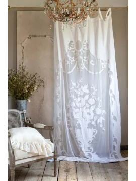 Blanc MariClò - Curtain with Dentelle Embroidery - White Cotton