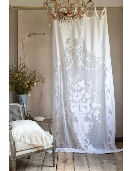 Blanc MariClò - Tenda con Ricamo Dentelle - Cotone Bianco