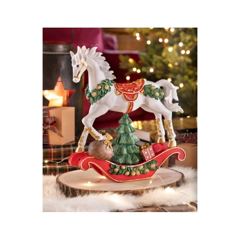 Henriette - Rocking Horse Ornament - Red