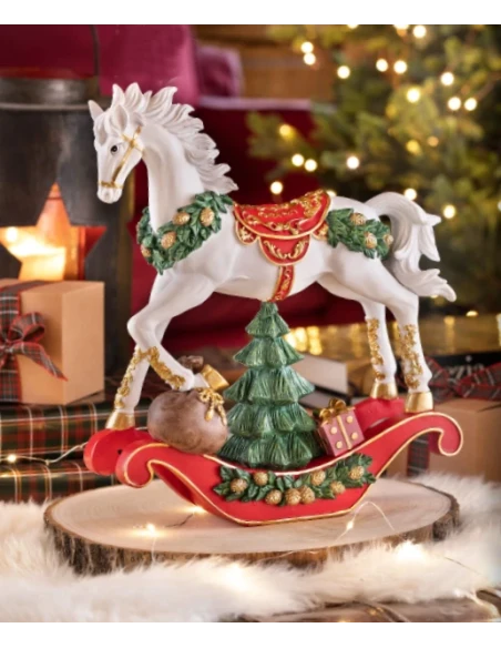 Henriette - Rocking Horse Ornament - Red