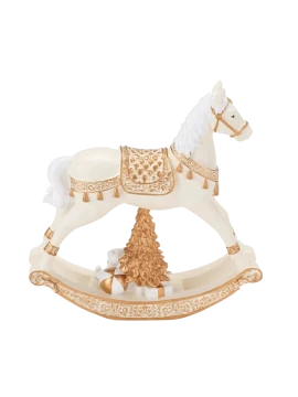 Henriette - Rocking Horse Ornament - White