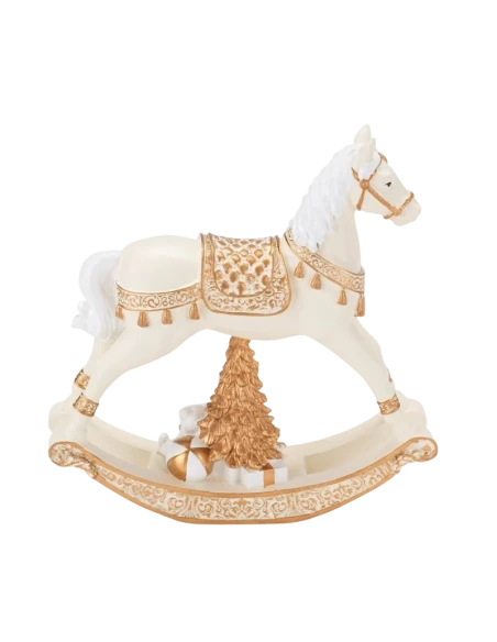 Henriette - Rocking Horse Ornament - White