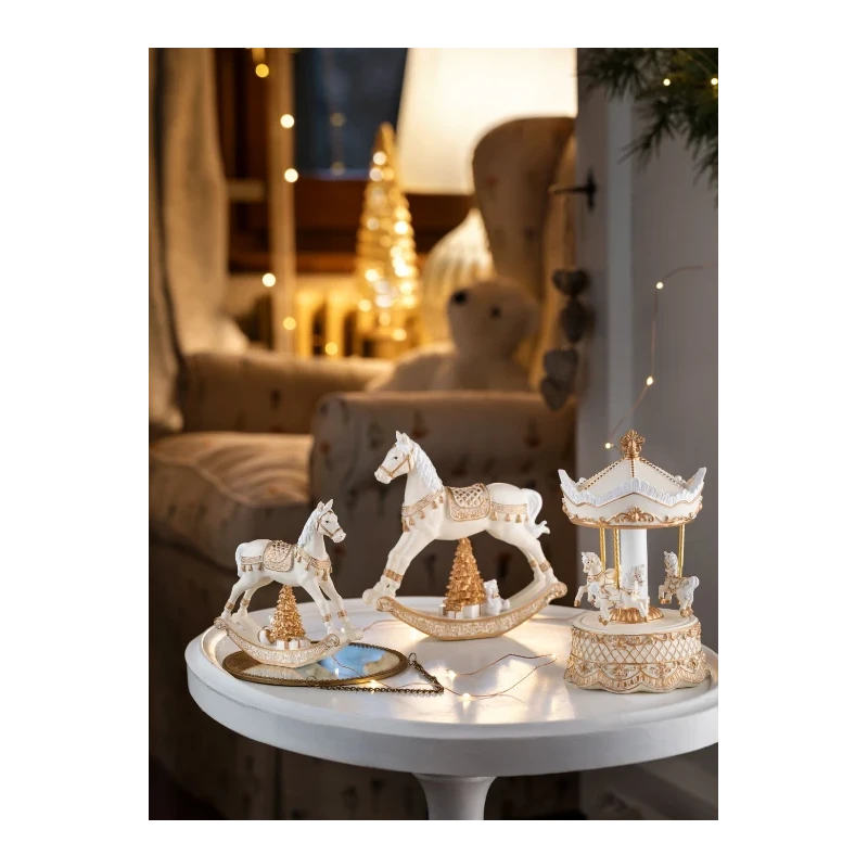 Henriette - Decorazione Cavallo a Dondolo - Bianco