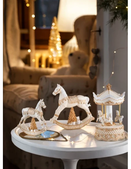 Henriette - Decorazione Cavallo a Dondolo - Bianco