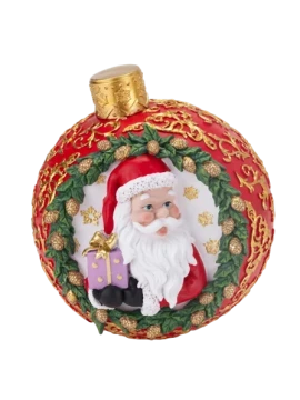 Henriette - Santa Claus Ball Decoration - Red