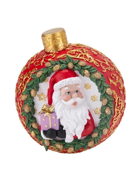 Henriette - Decorazione Sfera Babbo Natale - Rosso